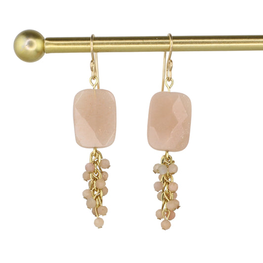 Peach Moonstone Earrings