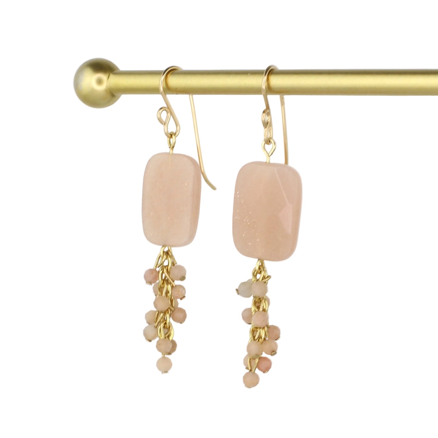 Peach Moonstone Earrings