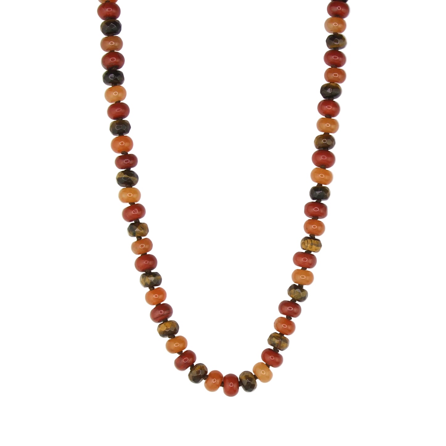 Tiger's Eye, Aventurine, and Red Jasper Necklace