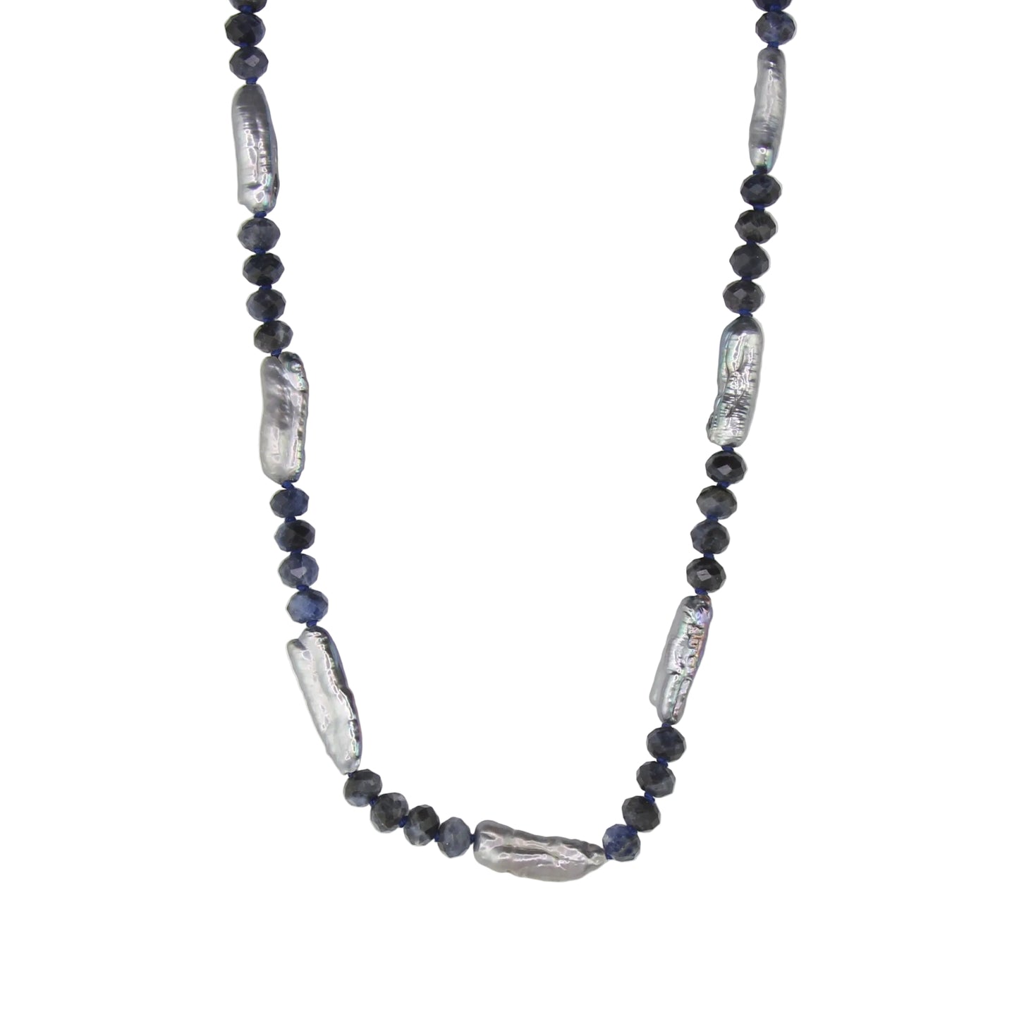 Sodalite and Freshwater Pearl Necklace