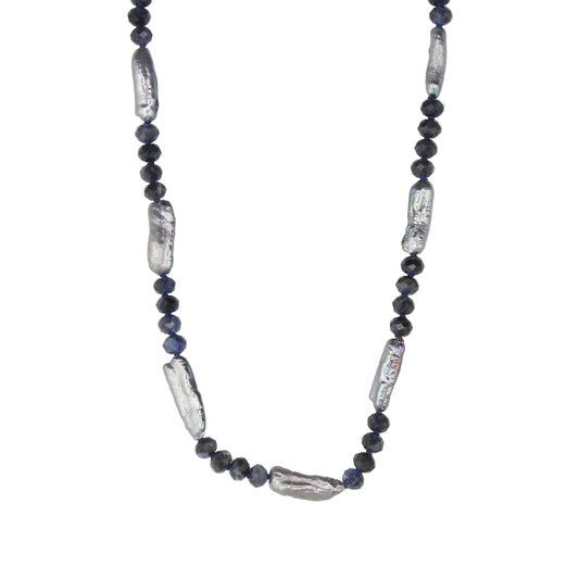 Sodalite and Freshwater Pearl Necklace