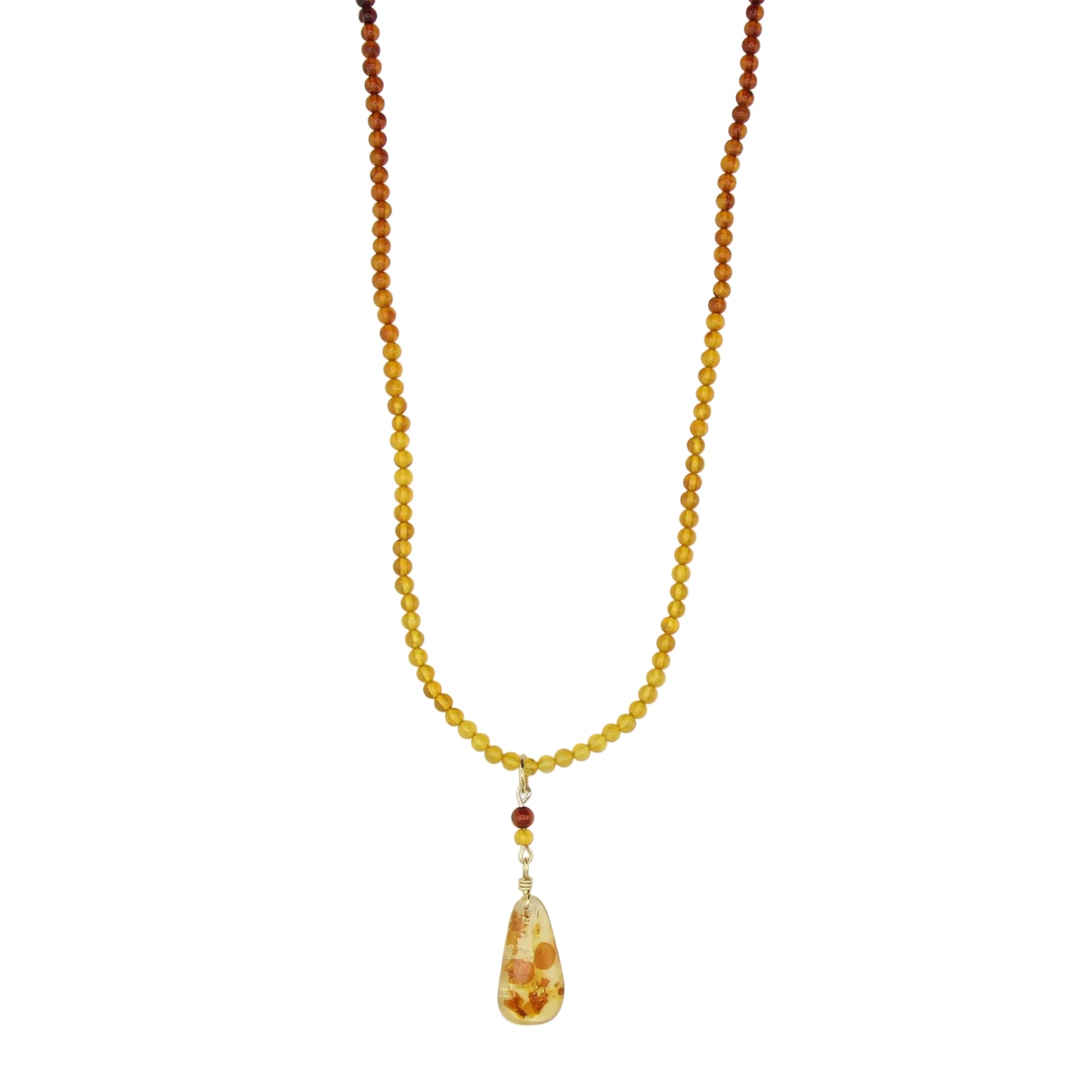 Amber Ombre Pendant Necklace