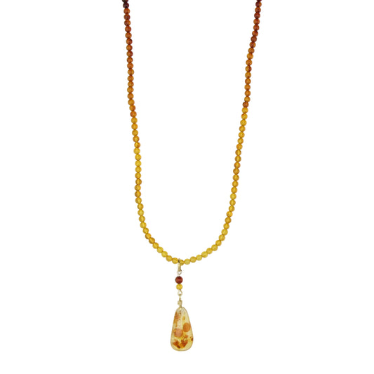 Amber Ombre Pendant Necklace