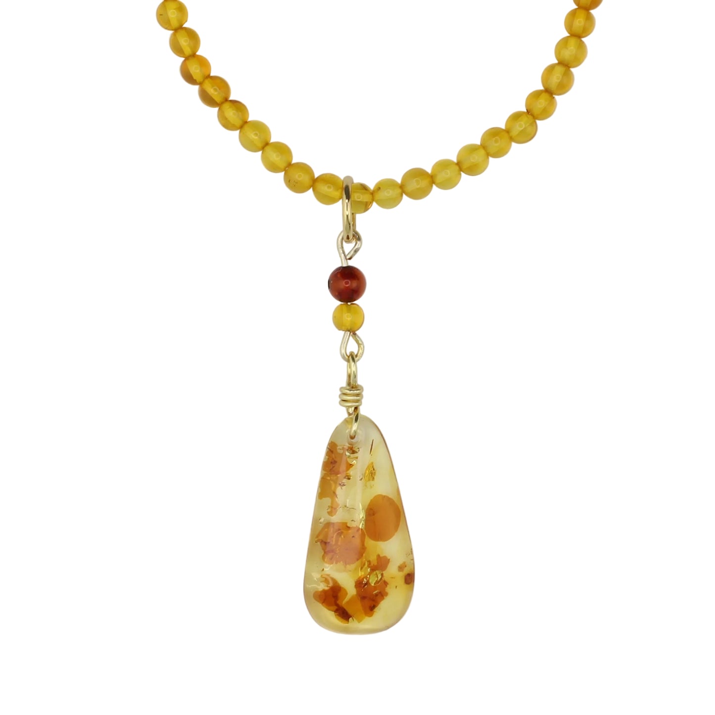 Amber Ombre Pendant Necklace
