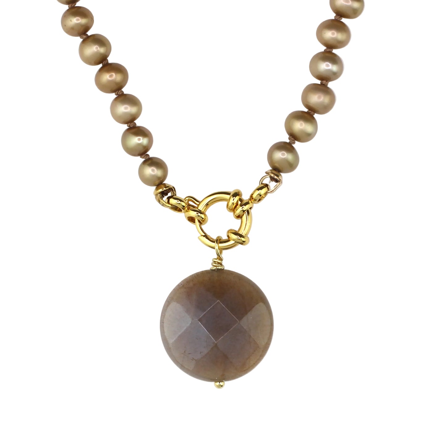 Freshwater Pearl and Moonstone Necklace