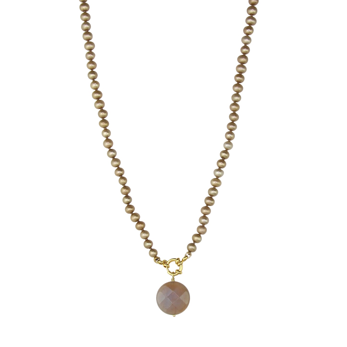 Freshwater Pearl and Moonstone Necklace
