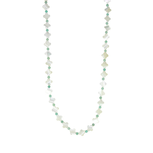 Mother of Pearl and Amazonite Necklace