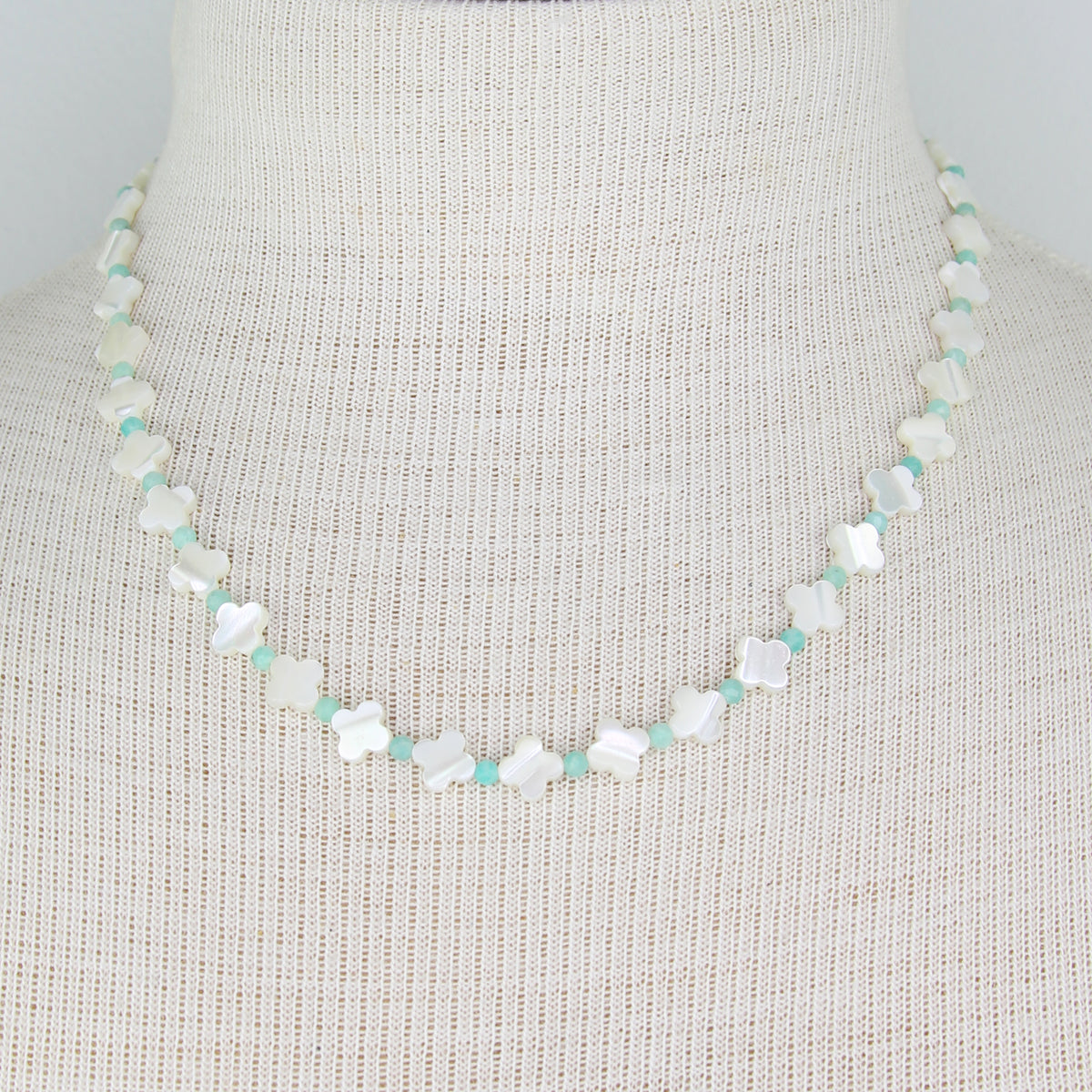 Mother of Pearl and Amazonite Necklace