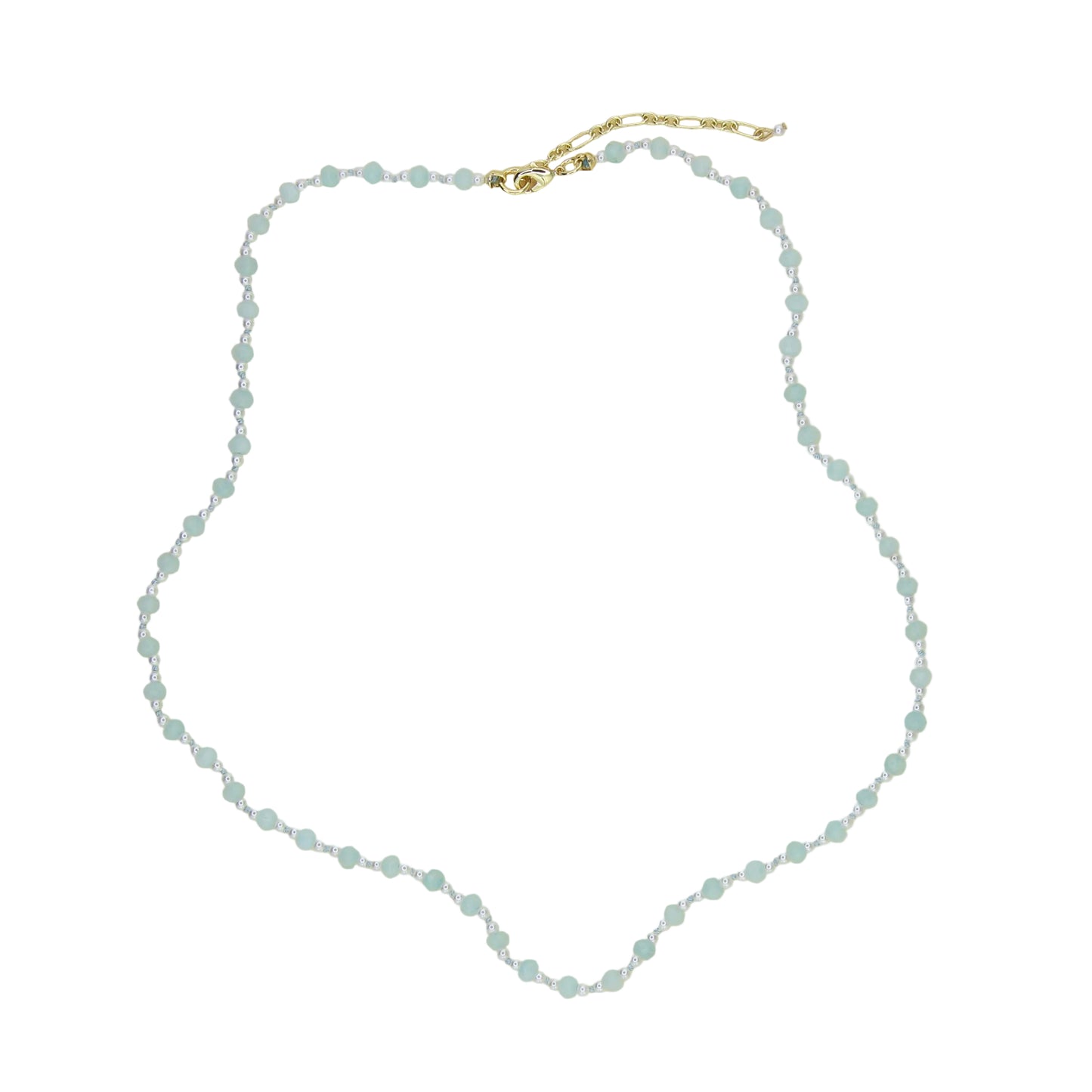 Blue Jade and South Sea Pearl Necklace
