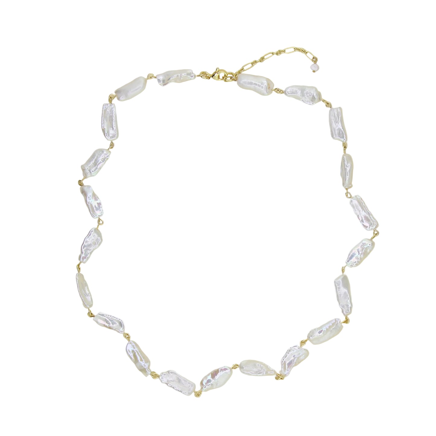 Freshwater Pearl Link Necklace - Stick