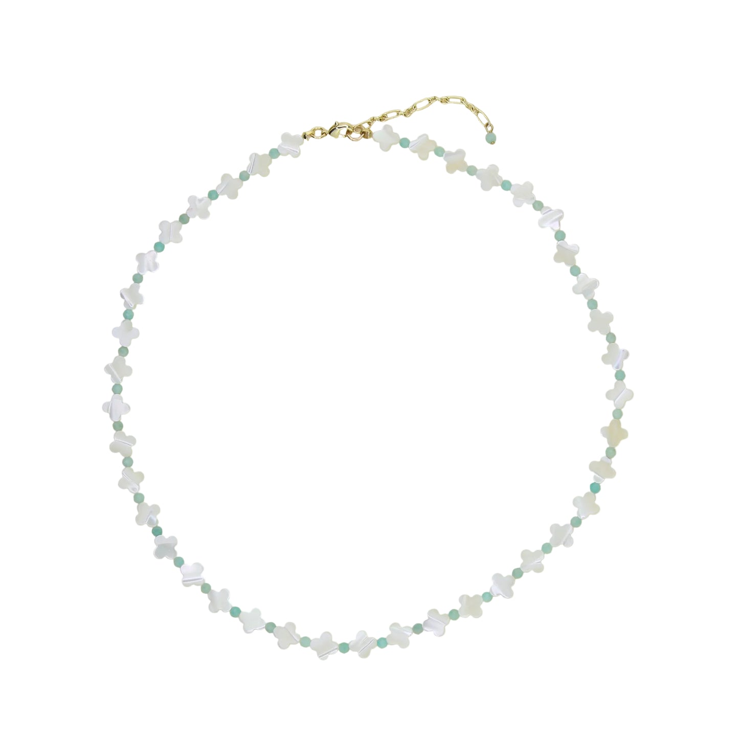Mother of Pearl and Amazonite Necklace