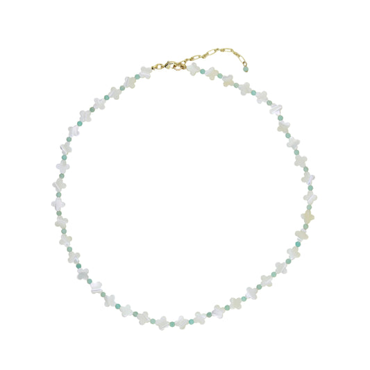 Mother of Pearl and Amazonite Necklace