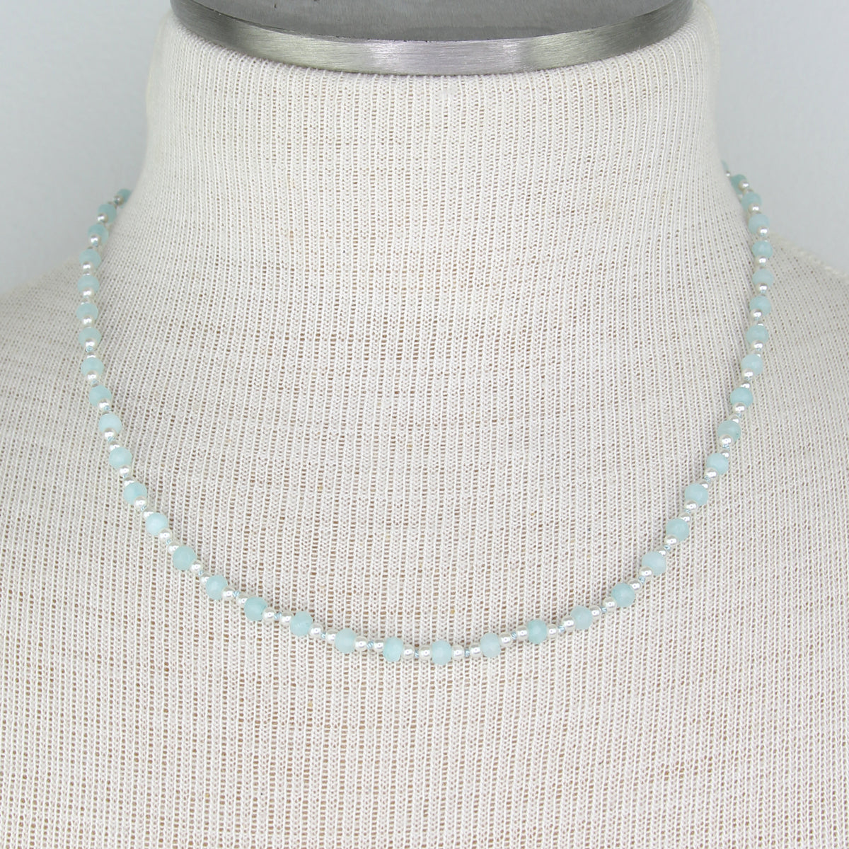 Blue Jade and South Sea Shell Pearl Necklace