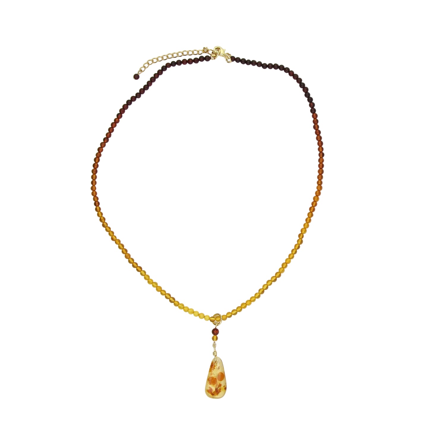 Amber Ombre Pendant Necklace