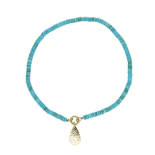 Turquoise Necklace with Teardrop Pendant