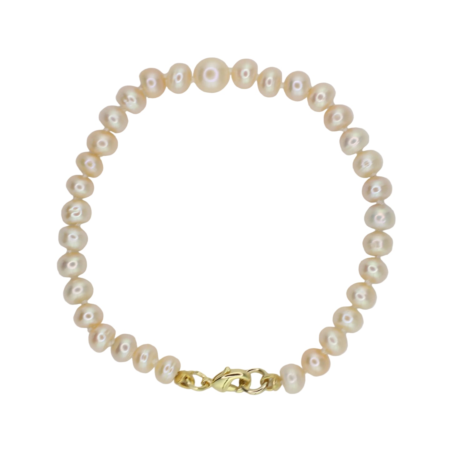 Freshwater Pearl Bracelet - Button Shape
