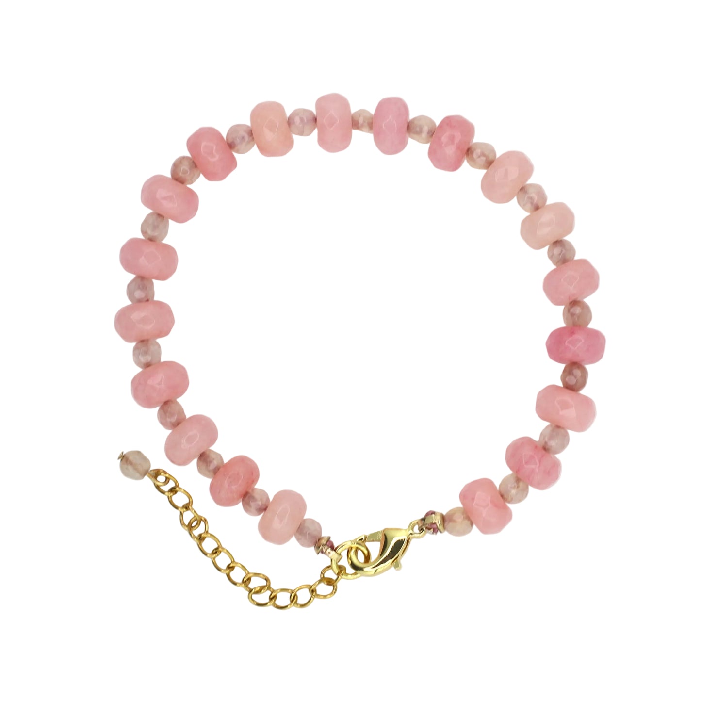 Rose Quartz & Pink Agate Bracelet