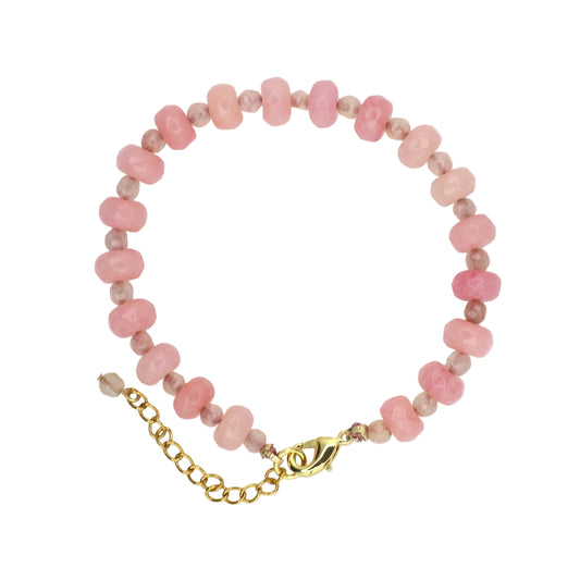 Rose Quartz & Pink Agate Bracelet