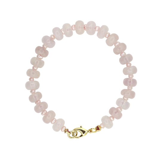 Rose Quartz & Pink Pearl Bracelet