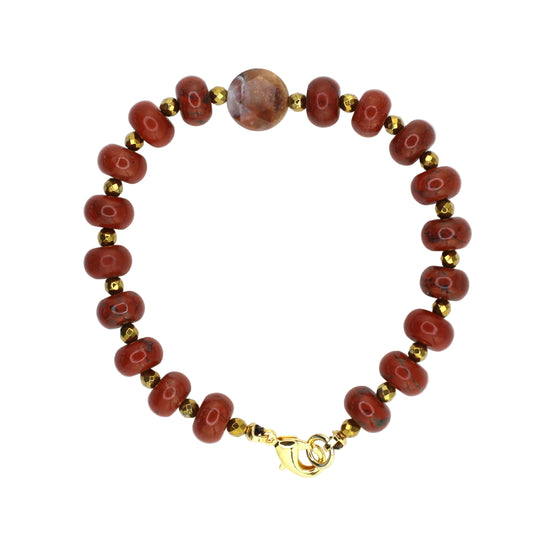 Red Jasper and Ocean Jasper Bracelet