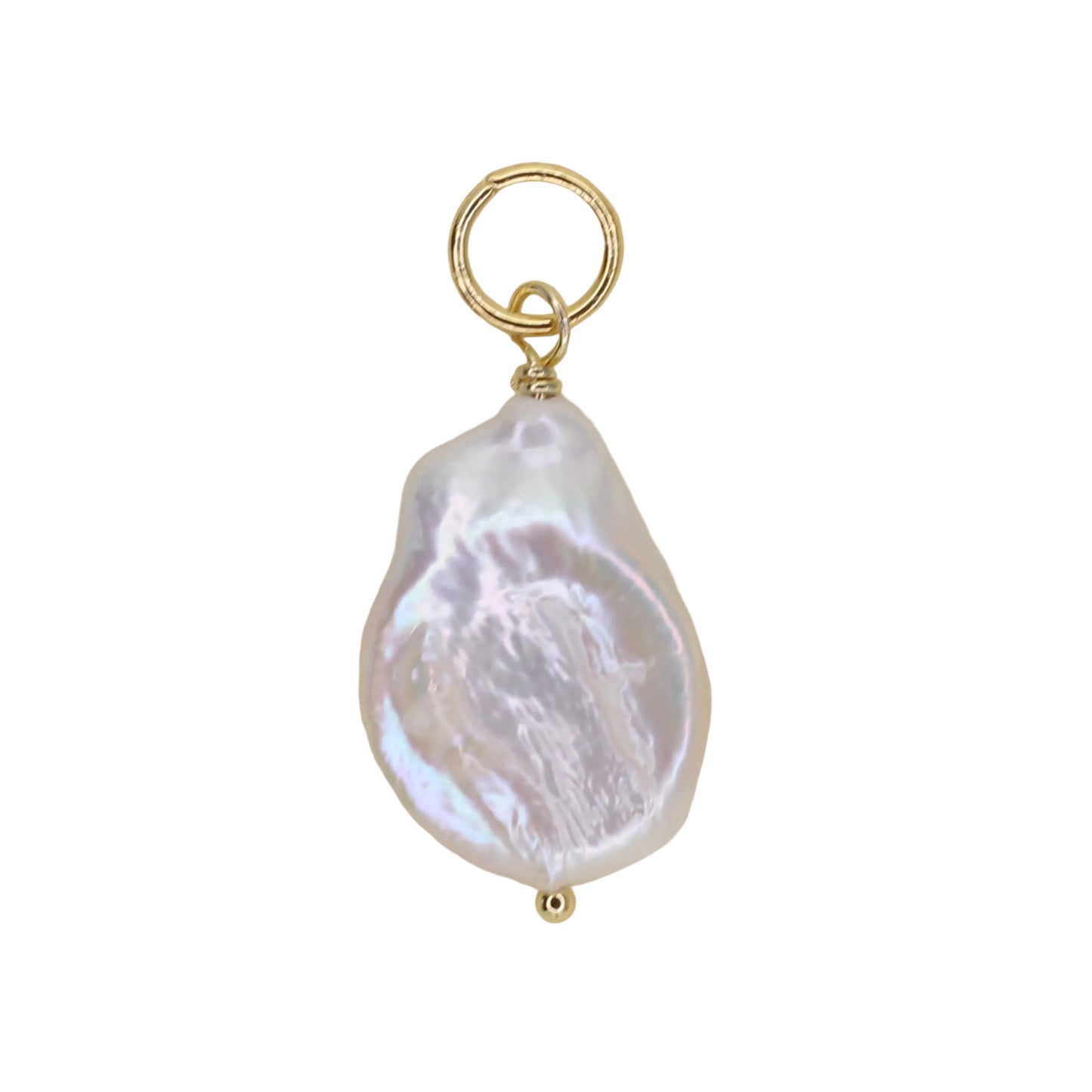 Baroque Pearl Teardrop Charm - Large