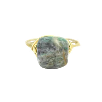 African Turquoise Nest Ring
