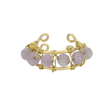 Amethyst Adjustable Ring - Six Stones