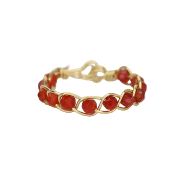 Carnelian Dainty Stacker Ring