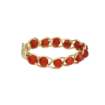 Carnelian Dainty Stacker Ring