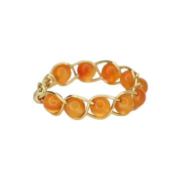 Orange Aventurine Stacker Ring