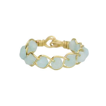 Blue Jade Stacker Ring