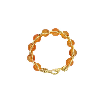 Orange Aventurine Stacker Ring