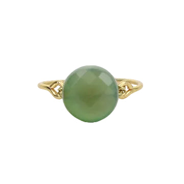 Green Agate Solitaire Ring