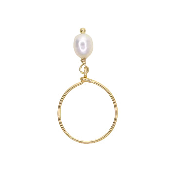 Freshwater Pearl Charm Ring - White