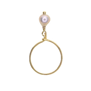 Freshwater Pearl Charm Ring - Pink