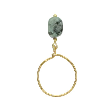 African Turquoise Charm Ring