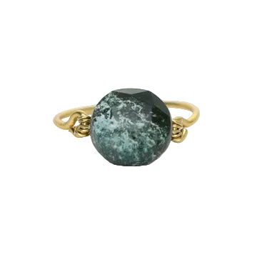 Ocean Jasper Solitaire Ring