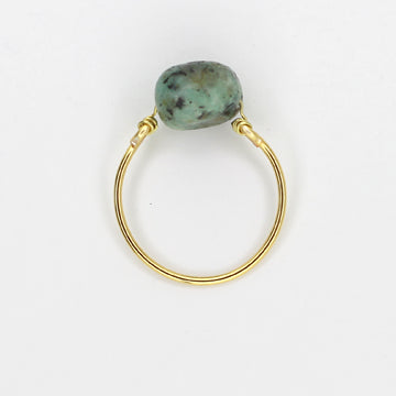 African Turquoise Solitaire Ring