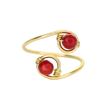 Coral Adjustable Ring
