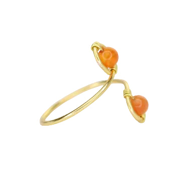 Orange Aventurine Adjustable Ring