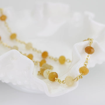 Yellow Jade Link Pendant