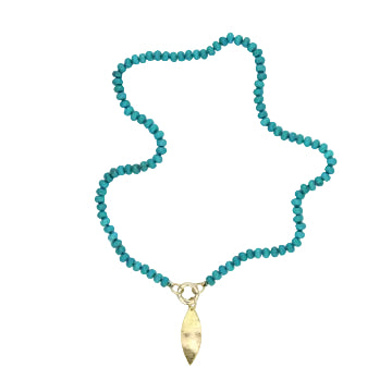 Turquoise Necklace with Oval Pendant