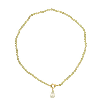 Yellow Apatite Necklace with Lemon Quartz Pendant