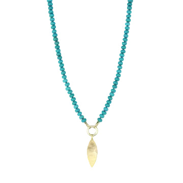 Turquoise Necklace with Oval Pendant