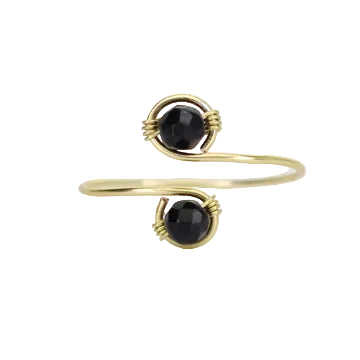 Onyx Adjustable Ring