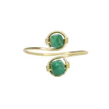 Malachite Adjustable Ring