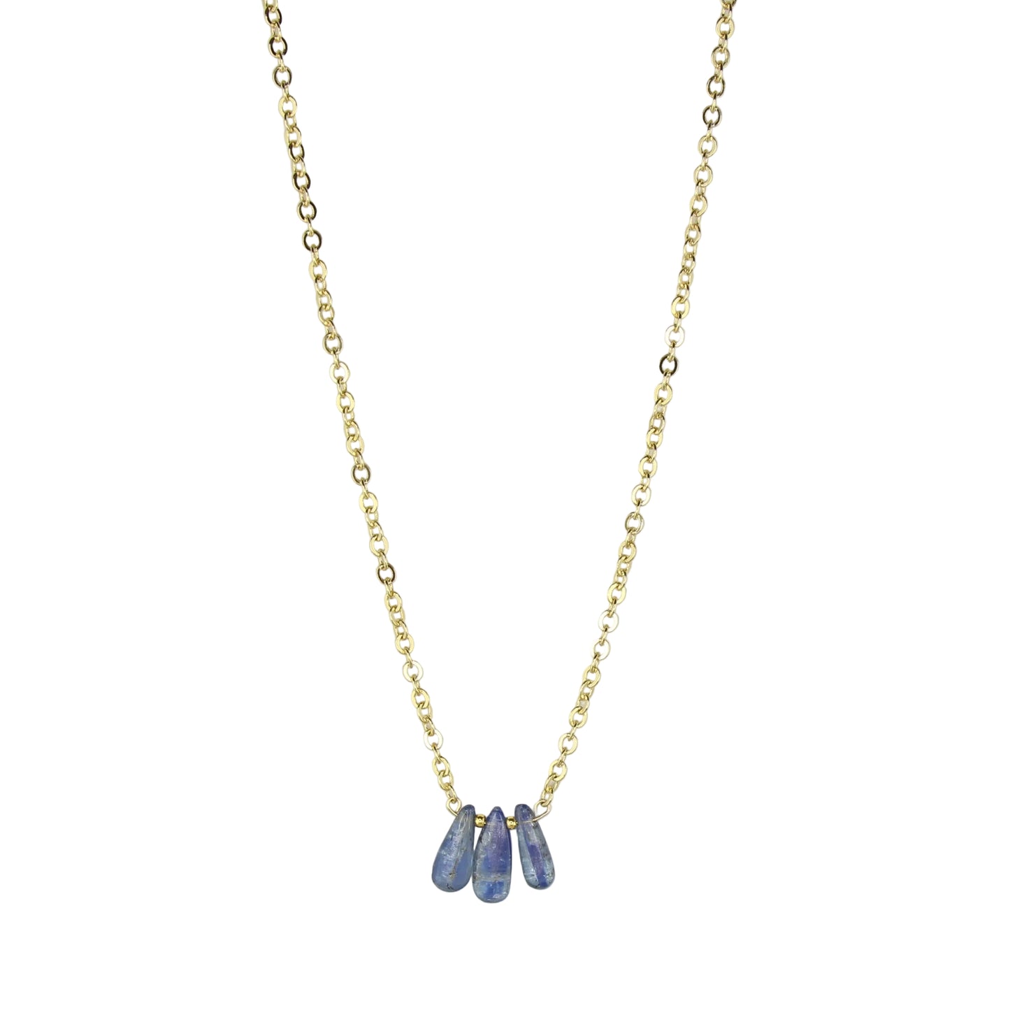 Blue Apatite on Chain Necklace
