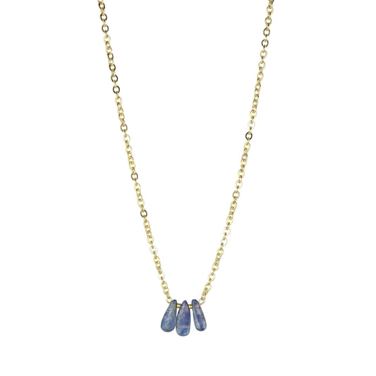 Blue Apatite on Chain Necklace