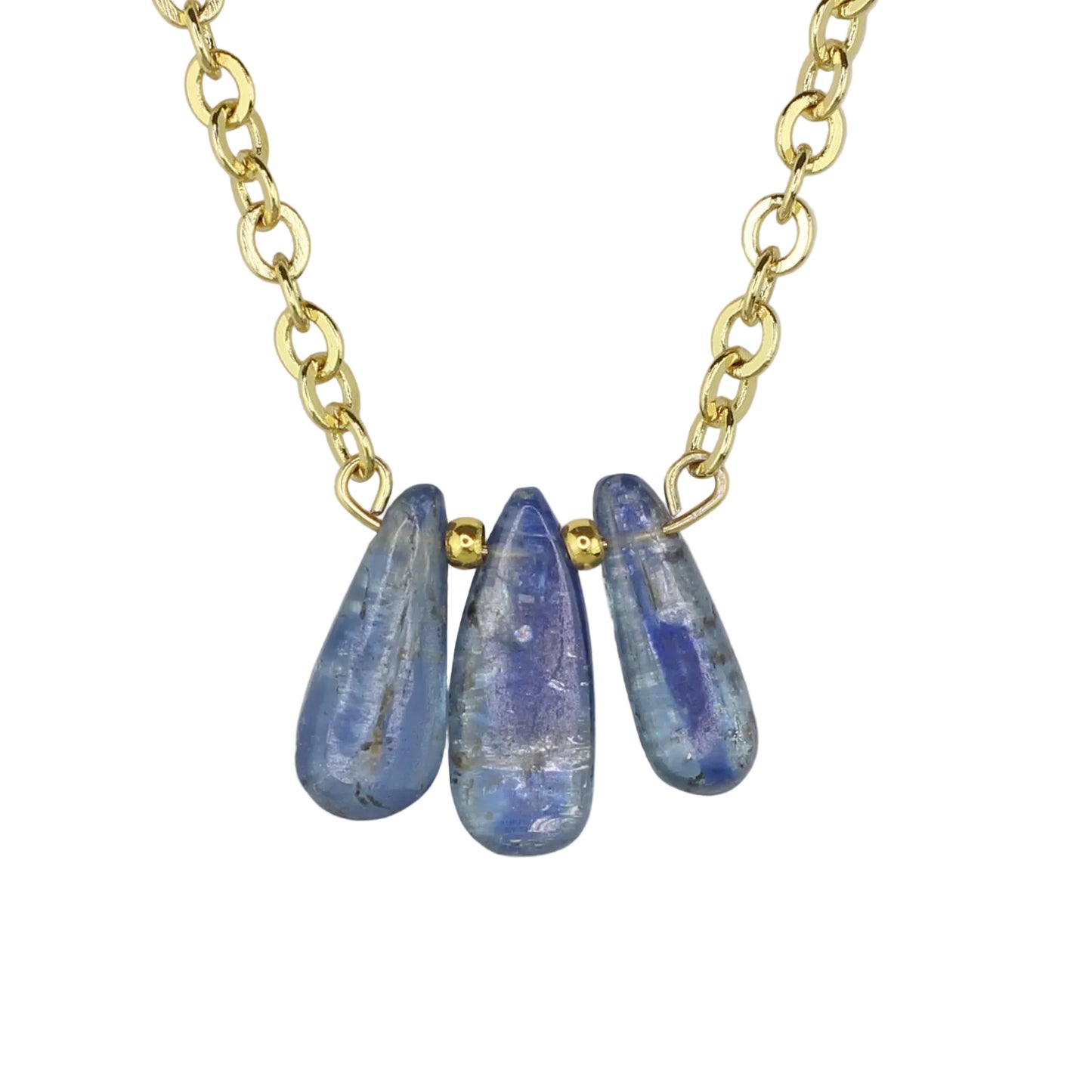 Blue Apatite on Chain Necklace