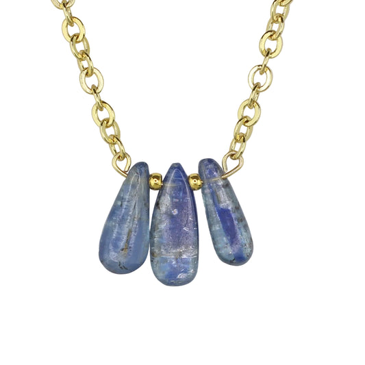 Blue Apatite on Chain Necklace